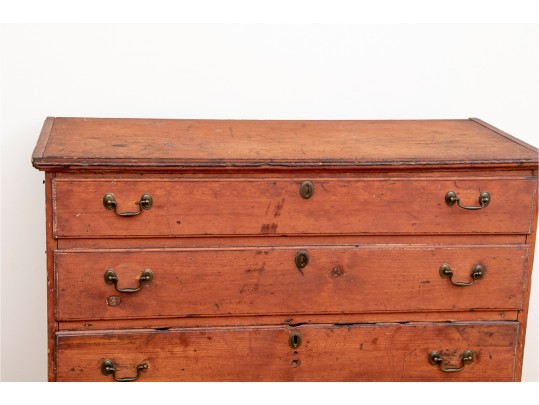 18th Century Chippendale New England Pine Blanket Chest 