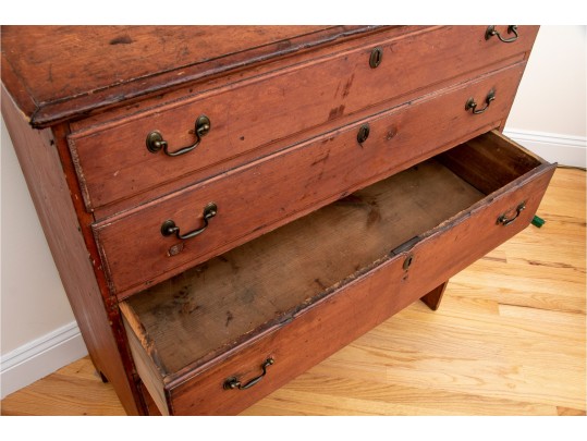 18th Century Chippendale New England Pine Blanket Chest 