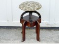 Vintage Upholstered Mahogany Piano Stool 