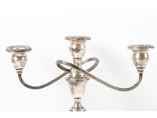 Pair Of Gorham Antique US Sterling Silver Candelabras