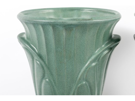 Royal Haeger Floral 1999 Petal Vases In Green