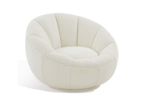 Evarose Boucle Swivel Chair