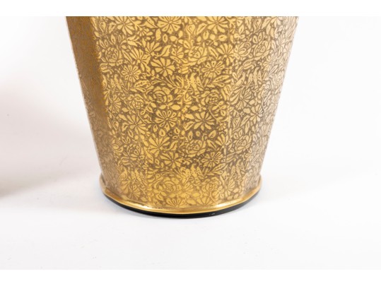 Pair Of 1930's Paden City Gold Encrusted 