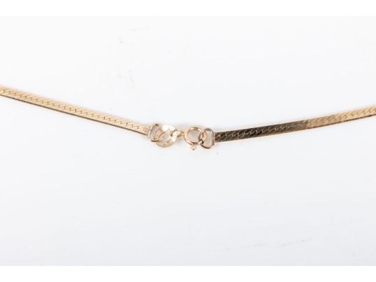 14K Gold Herringbone Necklace