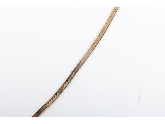 14K Gold Herringbone Necklace