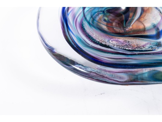 David Goldhagen Small Art Glass Heart Tray