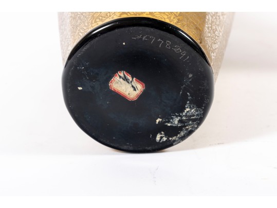 Pair Of 1930's Paden City Gold Encrusted 