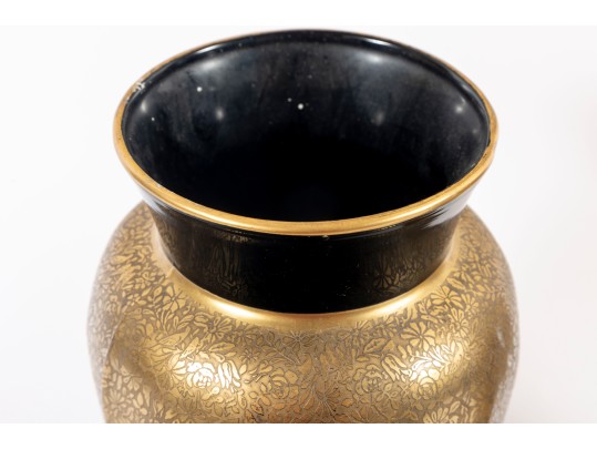 Pair Of 1930's Paden City Gold Encrusted 