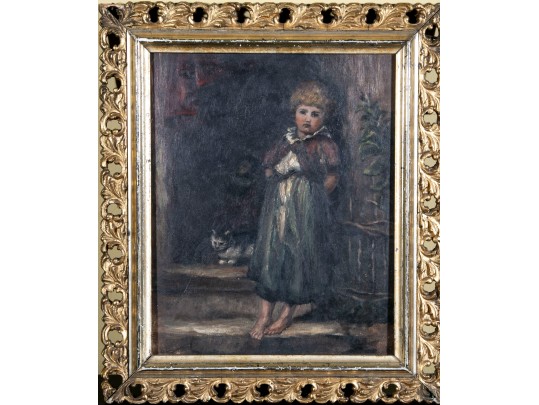 Small, Antique Oil On Board Old Masters Style Figural Painting