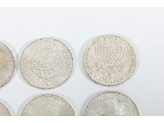 Germany Proof Silver 5 MK German Coins (15 Count)