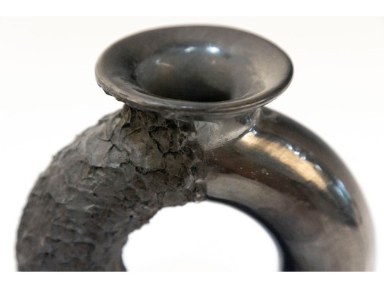 Dona Rosa (Mexican, 1900 - 1980) Signed Coyote Oaxacan Mexico Black Pottery 