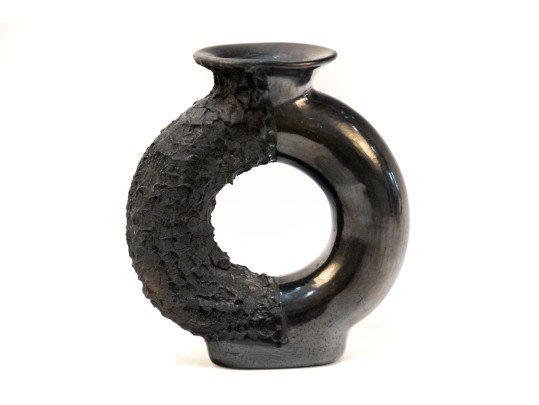 Dona Rosa (Mexican, 1900 - 1980) Signed Coyote Oaxacan Mexico Black Pottery 