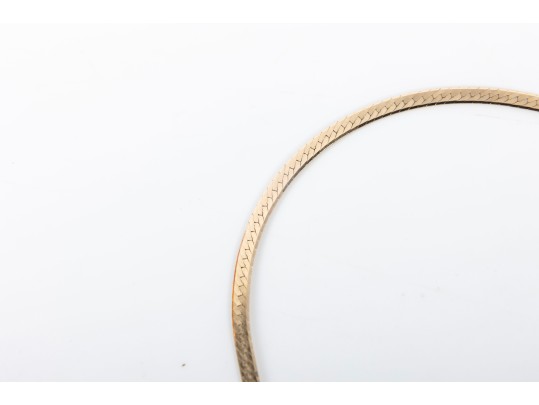 14K Gold Herringbone Necklace