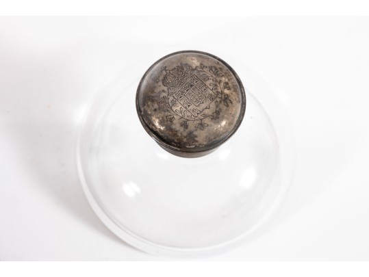 Leitao & Irmao Vintage Glass & Sterling Silver Inwell & Accessories 