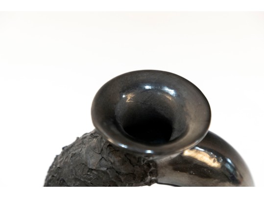 Dona Rosa (Mexican, 1900 - 1980) Signed Coyote Oaxacan Mexico Black Pottery 