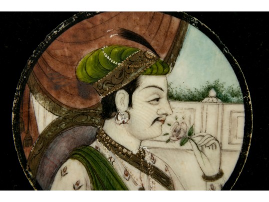 Hand-painted Miniature Royal Portraits, India, 19th Century