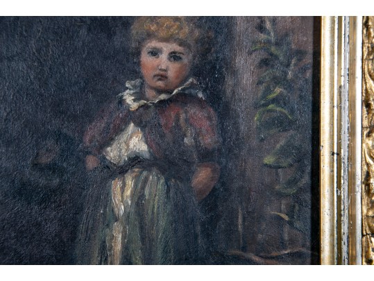 Small, Antique Oil On Board Old Masters Style Figural Painting