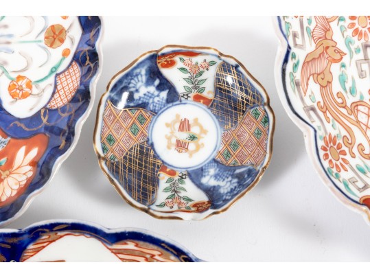 Mixed Antique Imari-Ware Fluted Chargers & Butter Pats
