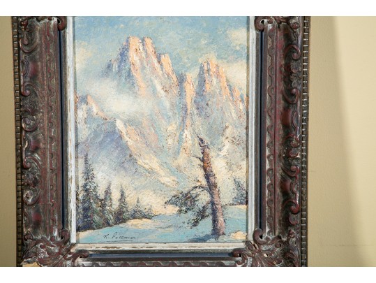 R. Pollmen Oil On Board Landscape Painting