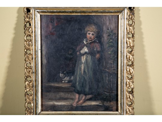 Small, Antique Oil On Board Old Masters Style Figural Painting