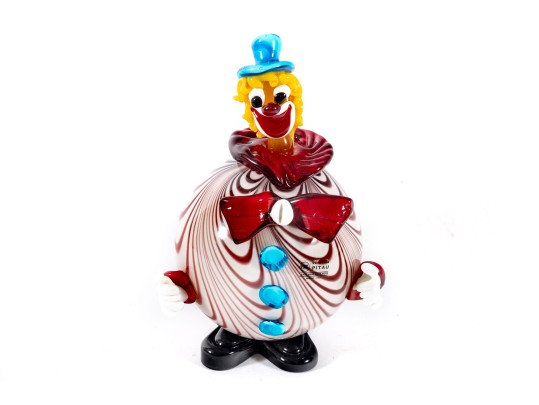 MURANO Glass Clown By Vetreria Pitau — Made In Venice, Italy