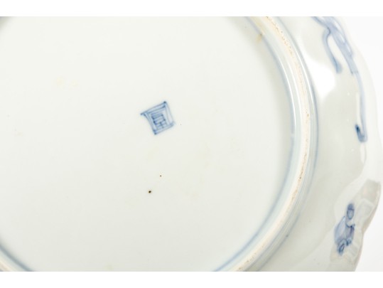 Pair Of Antique Japanese Imari Peach Plates, Meiji Period 19th Century 