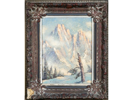 R. Pollmen Oil On Board Landscape Painting