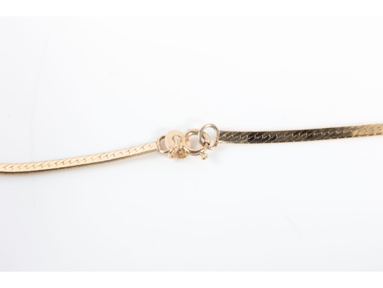 14K Gold Herringbone Necklace