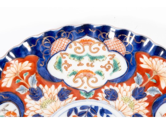 Mixed Antique Imari-Ware Fluted Chargers & Butter Pats