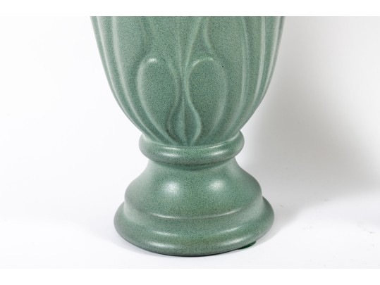 Royal Haeger Floral 1999 Petal Vases In Green