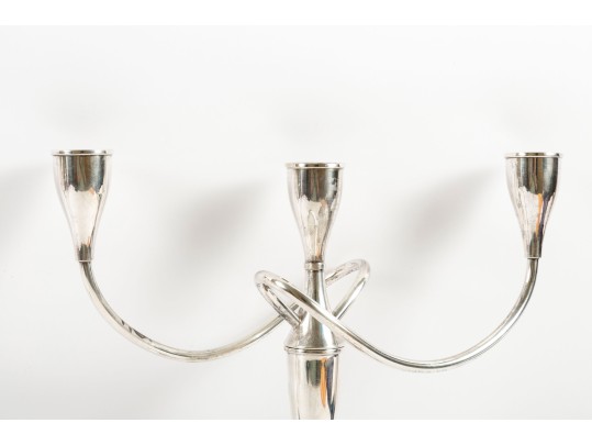 Pair Of International Weighted Sterling Silver Candelabras
