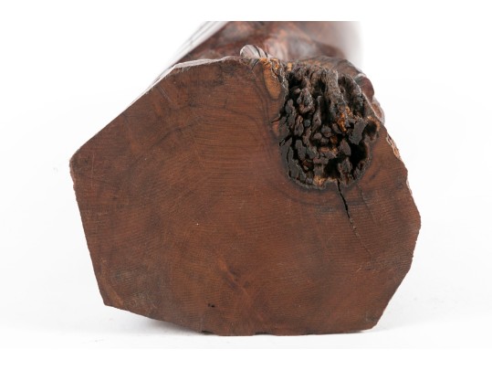 Hand-Carved Ironwood Eagle Sculpture 