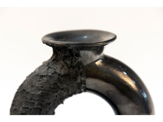 Dona Rosa (Mexican, 1900 - 1980) Signed Coyote Oaxacan Mexico Black Pottery 