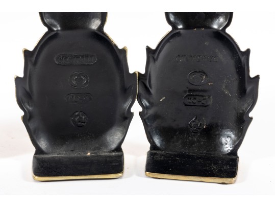 Vintage Virginia Metalcrafters Newport Brass Pineapple Bookends