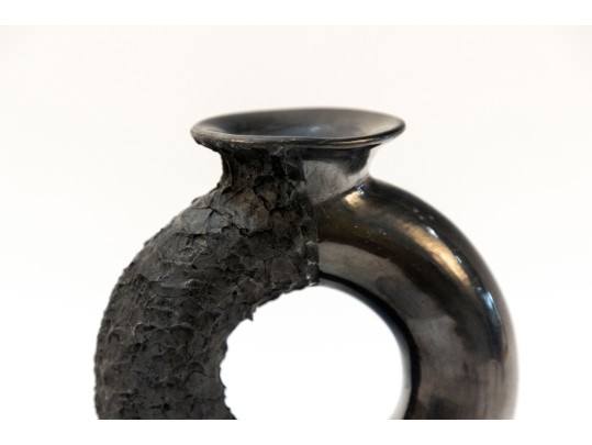 Dona Rosa (Mexican, 1900 - 1980) Signed Coyote Oaxacan Mexico Black Pottery 