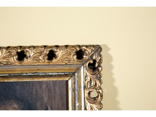 Small, Antique Oil On Board Old Masters Style Figural Painting