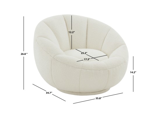 Evarose Boucle Swivel Chair