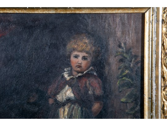 Small, Antique Oil On Board Old Masters Style Figural Painting