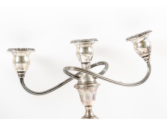 Pair Of Gorham Antique US Sterling Silver Candelabras