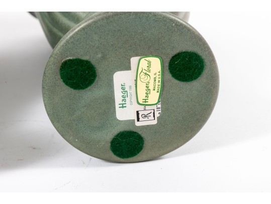 Royal Haeger Floral 1999 Petal Vases In Green