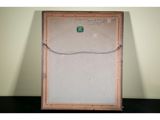 Vintage Framed Embroidery Art Of Independence Hall, Philadelphia 