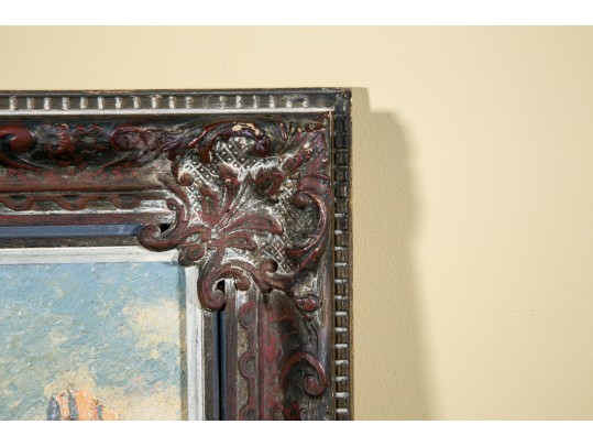 R. Pollmen Oil On Board Landscape Painting