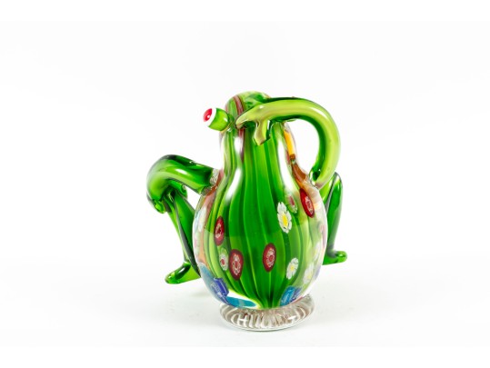 Ann Primrose Murano Collection Millefiori Glass Frog