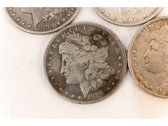 Fifteen Morgan Silver Dollars (1881 - 1901)
