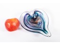 David Goldhagen Small Art Glass Heart Tray