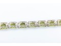 Sterling Silver & Peridot Gem Bracelet 