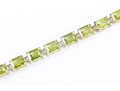 Sterling Silver & Peridot Gem Bracelet 