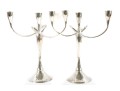 Pair Of International Weighted Sterling Silver Candelabras