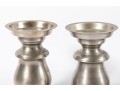 Four Restoration Hardware Metal Candlestick Holders
