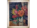 Vintage Signed Oil On Canvas Floral Still Life Painting